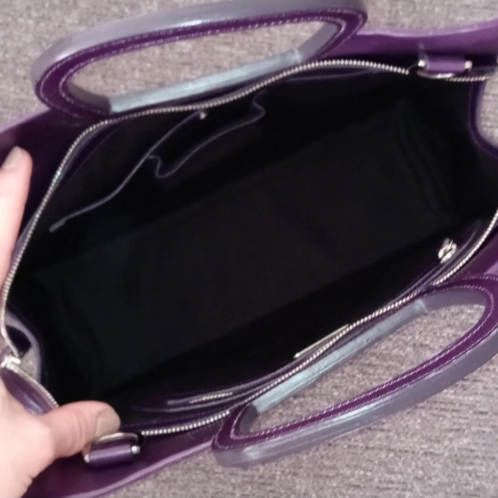 💟RARE 2014 Ralph Lauren💟 - Eggplant Purple Tote - Picture 16 of 16